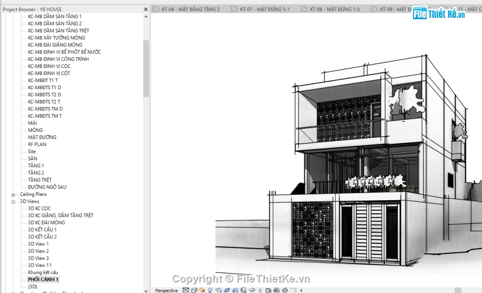 Bản vẽ nhà phố 2 tầng,revit nhà phố 2 tầng,nhà phố 2 tầng 7.58x18.13m,Bản vẽ REVIT nhà phố 2 tầng,REVIT nhà phố 2 tầng